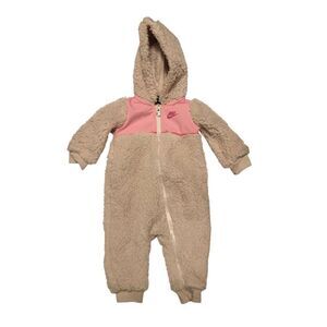 Nike Baby Hooded Sherpa Romper Size 9M